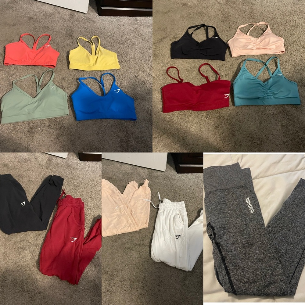13 Women’s Gymshark Pieces sz XS-S